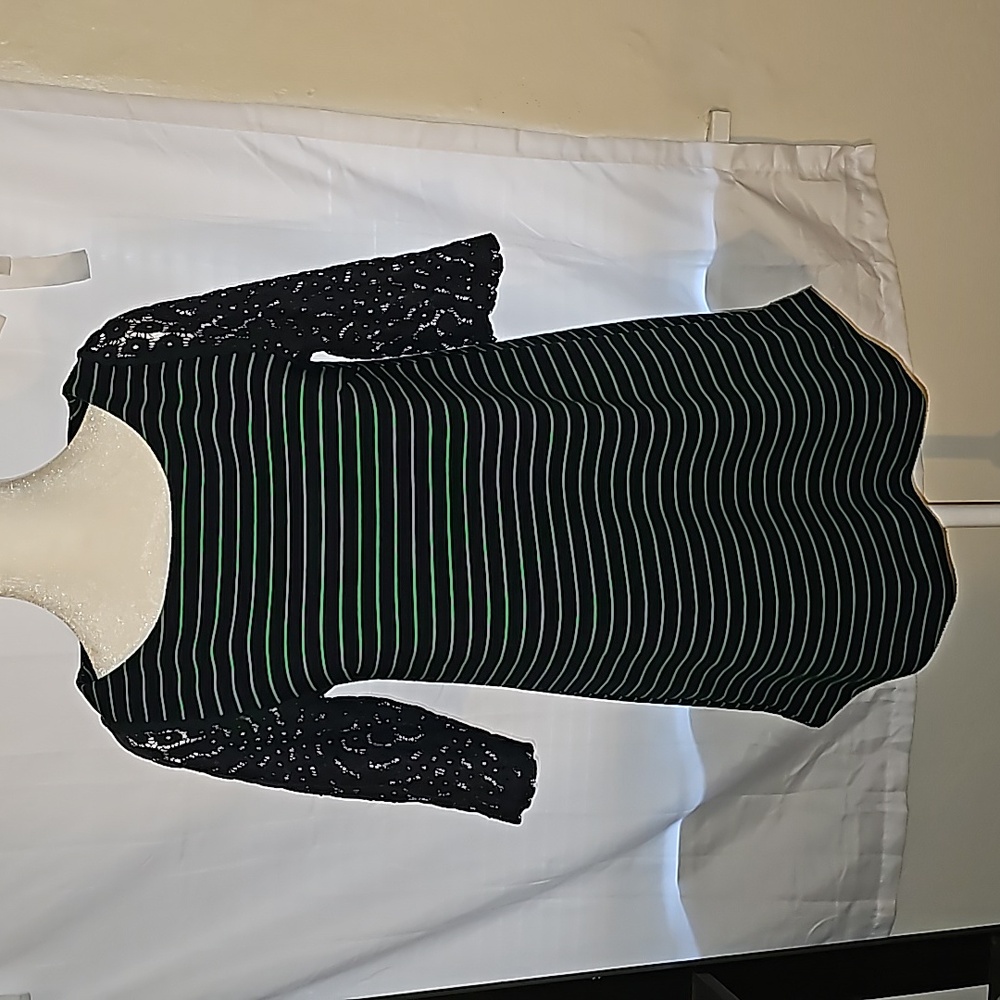 Postmark Anthropologie mini dress striped green 💚